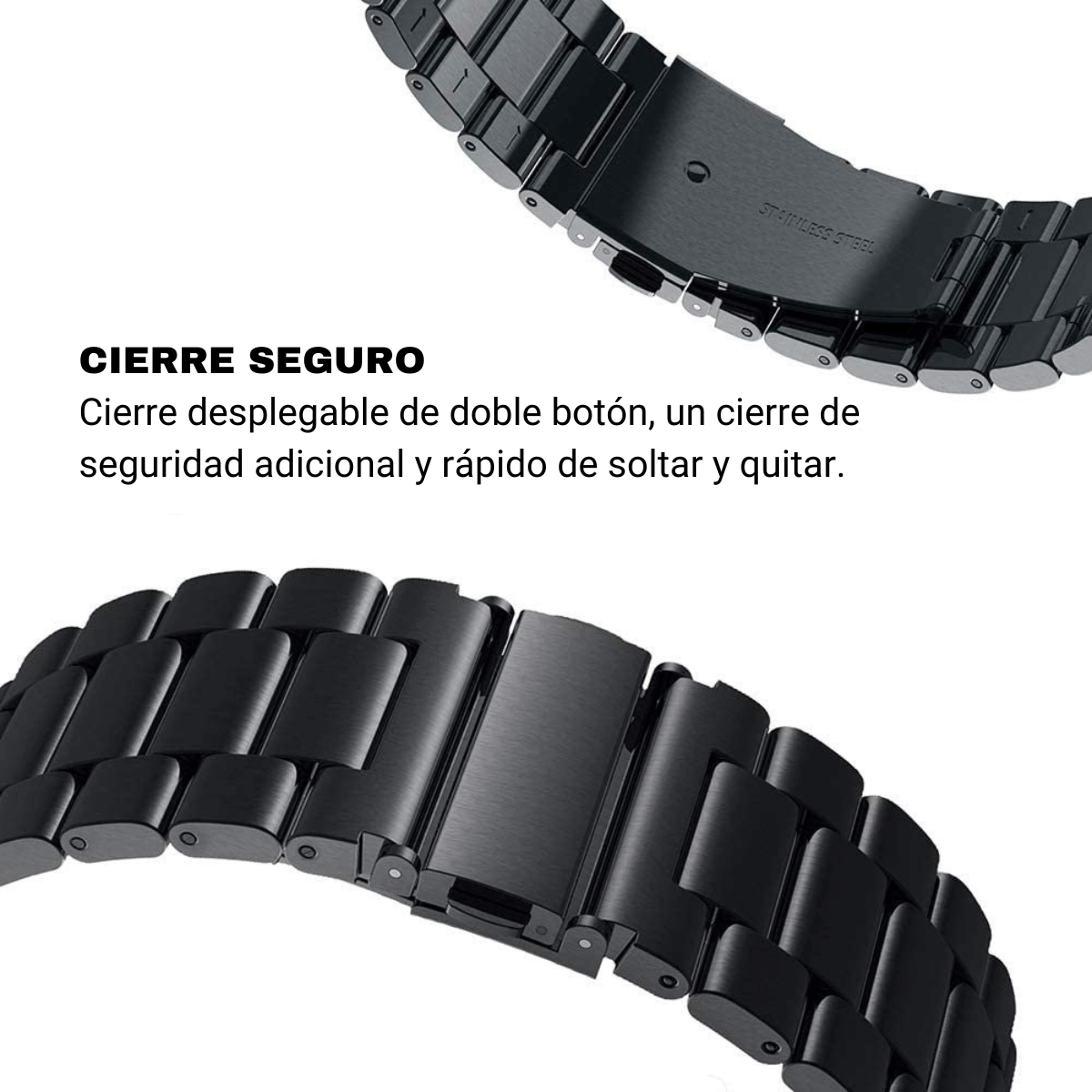 Correa Metálica para Huawei Watch GT 2 (42mm) | Brazalete tipo mariposa
